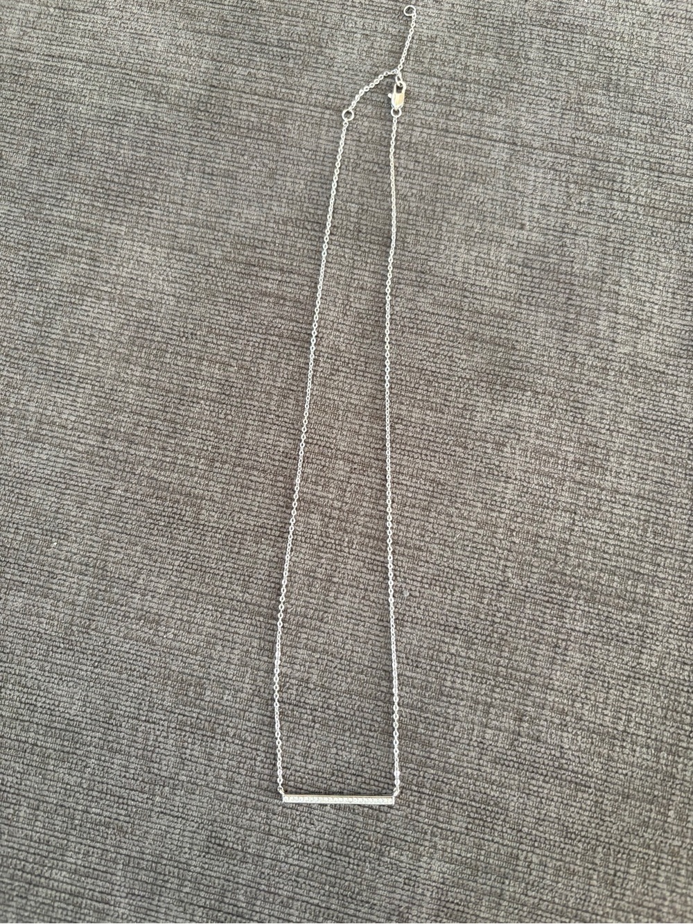 Minimalist Silver Bar Necklace